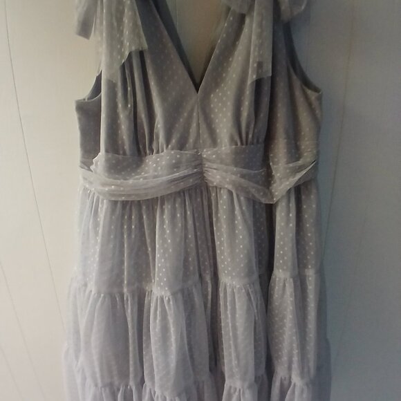 JessaKae Dusty Blue Jeanne Dress Plus Size (5x) - Picture 5 of 7